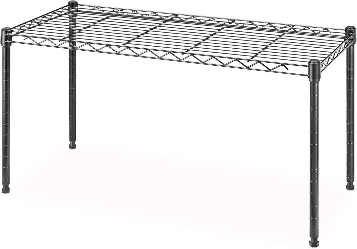 Whitmor 1 Tier Shelving Units, Wire Rack Storage Organizer, 30" L x 14" W x 15" H, Black