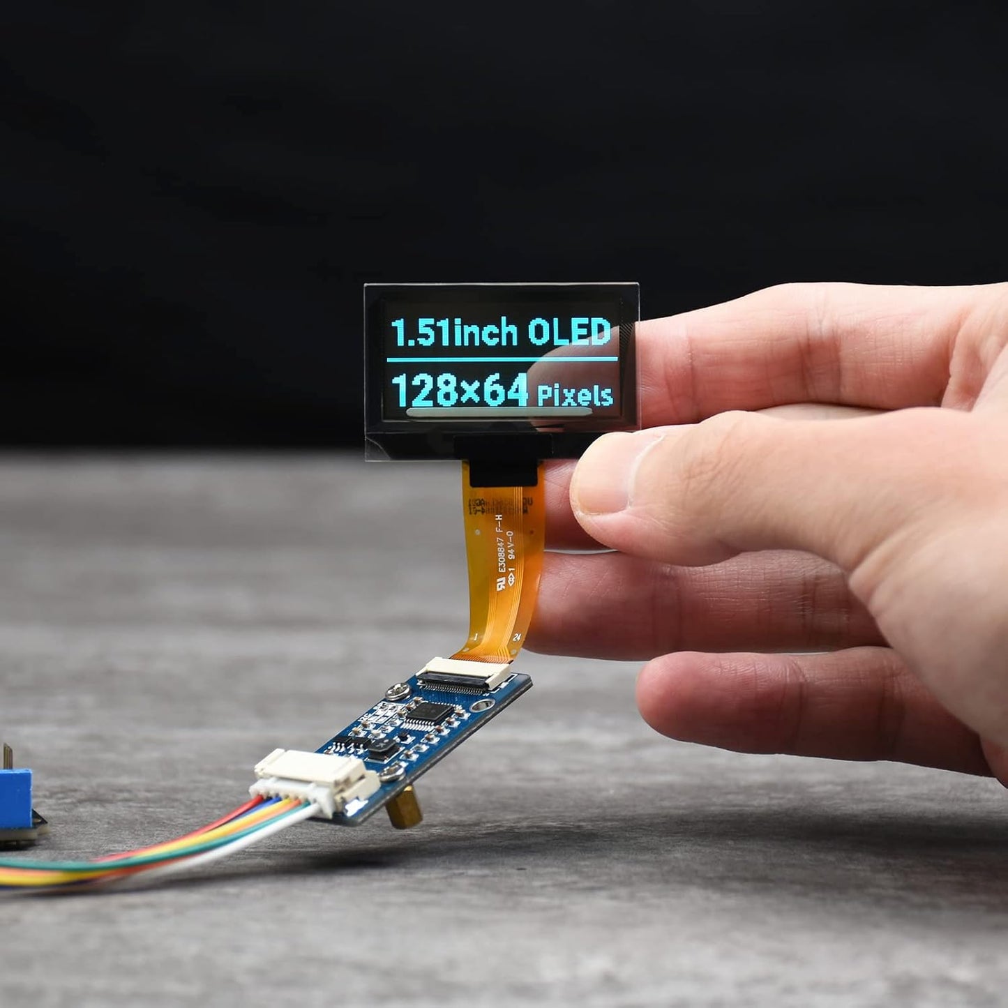 1.51inch 12864 4B/3B+/3A+ SPI/I2C Waveshare Transparent OLED Resolution Compatible with Raspberry Pi Embedded