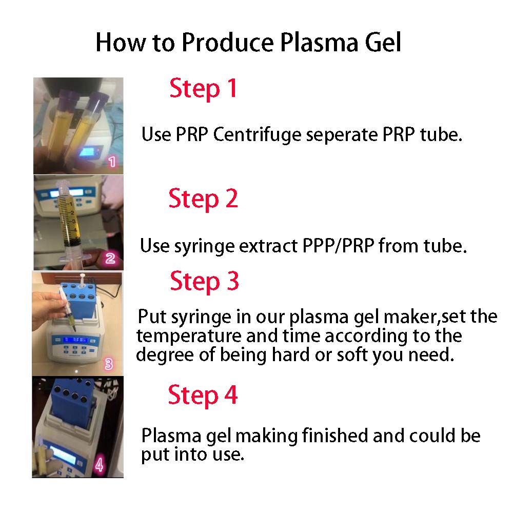 Gel Heating Machine, SHengwin 12 x 5ml PRP PPP Gel Maker Heater Plasma Bio-Filler Gel Making Instrument with Digital Display 110V