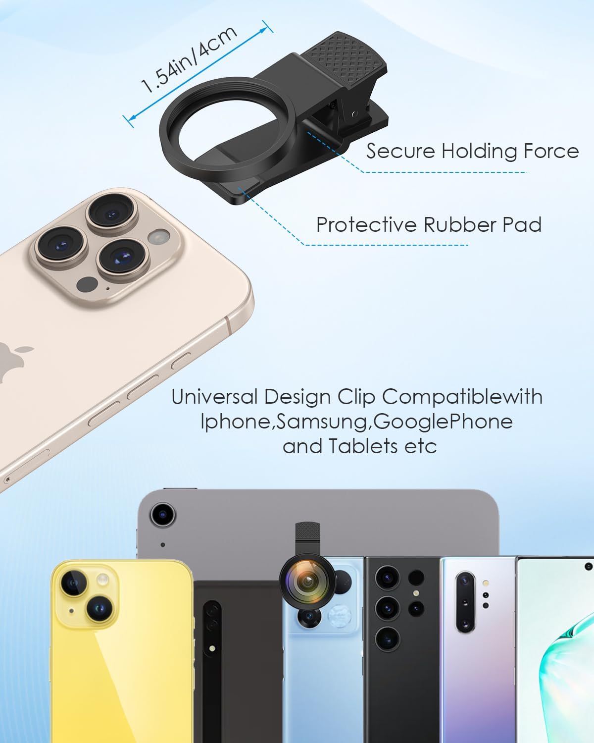 AMIR 2026 0.45X (140) 12.5X 2-in-1 15/14/13/12, Phone Camera Lens Kit, New Super Wide Angle Lens with Macro Lens