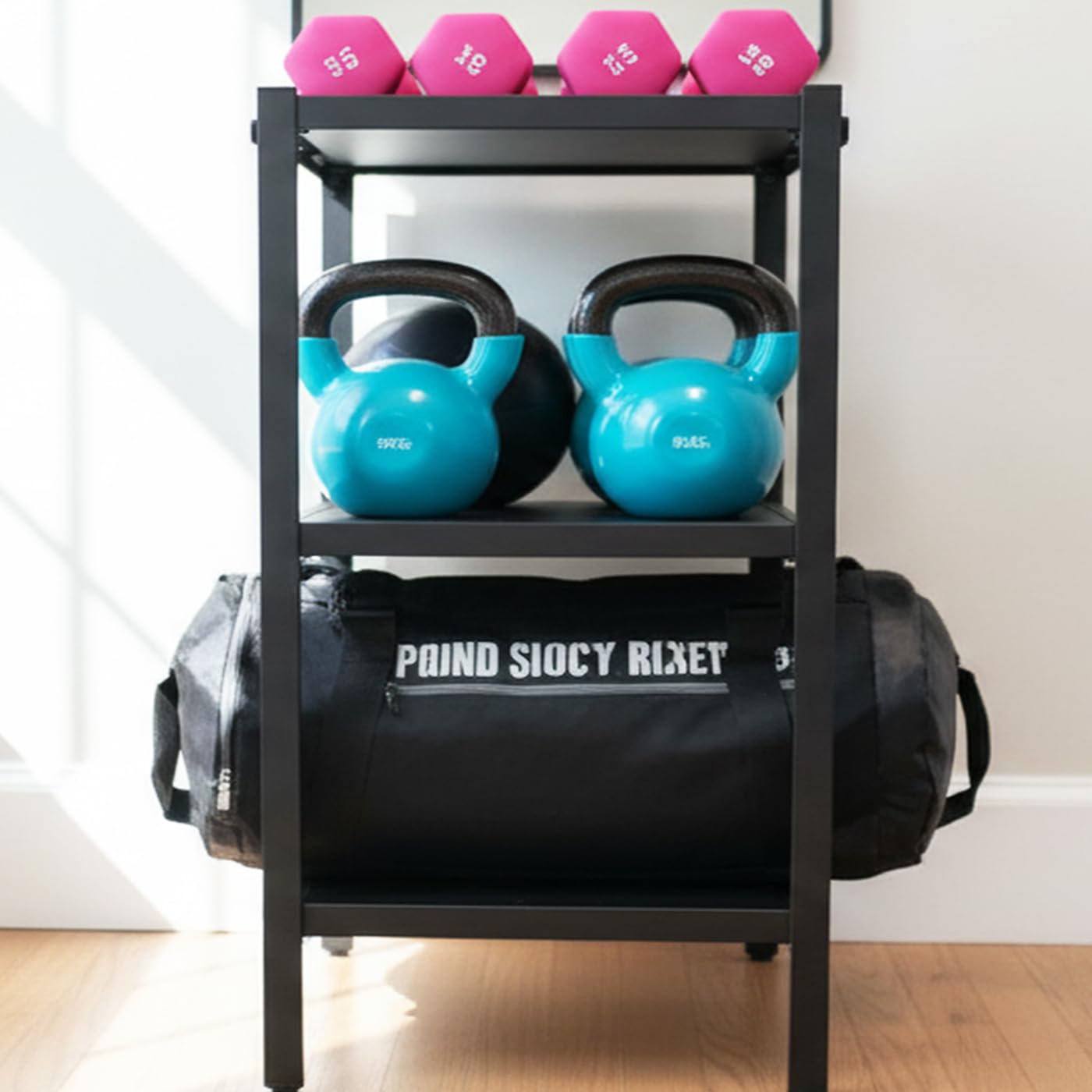 OGODU Heavy Duty Stationary Dumbbell Stand – 600-800 lbs Capacity, 2-Tier/3-Tier Extra Large Storage Rack, Fits Most Adjustable Dumbbells and Kettlebells, Anti-Tip Safety Base, Non-Slip Floor Pads, Heavy Duty Construction for Home Gym, Garage, Commercial