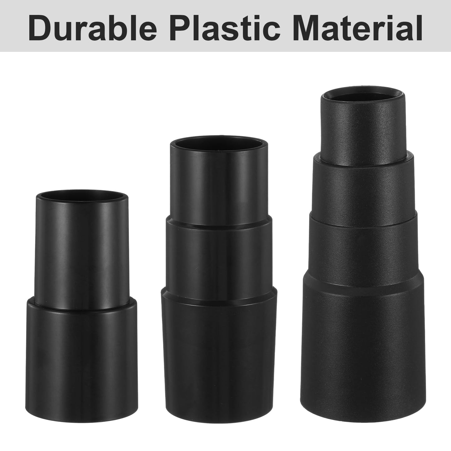 WJIAAA 3pcs Vacuum Hose Adapter, 1-1/2" to 1-3/8" to 1-1/4" ，1" to 1-1/8" to 1-3/8" to 1-5/8" Universal Vacuum Attachments Wet Dry Vac Cleaner Extractor Kit Extractor Attachment