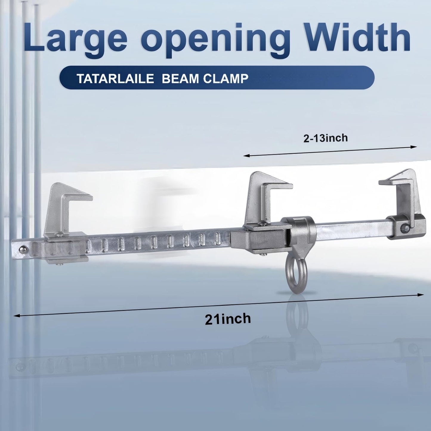 TATARLAILE Beamer Fall Protection, Sliding I-Beam Clamp for 2" - 13", Aluminum material Makes the Beam Clamps Extremely lightweight | ANSI & OSHA Compliant