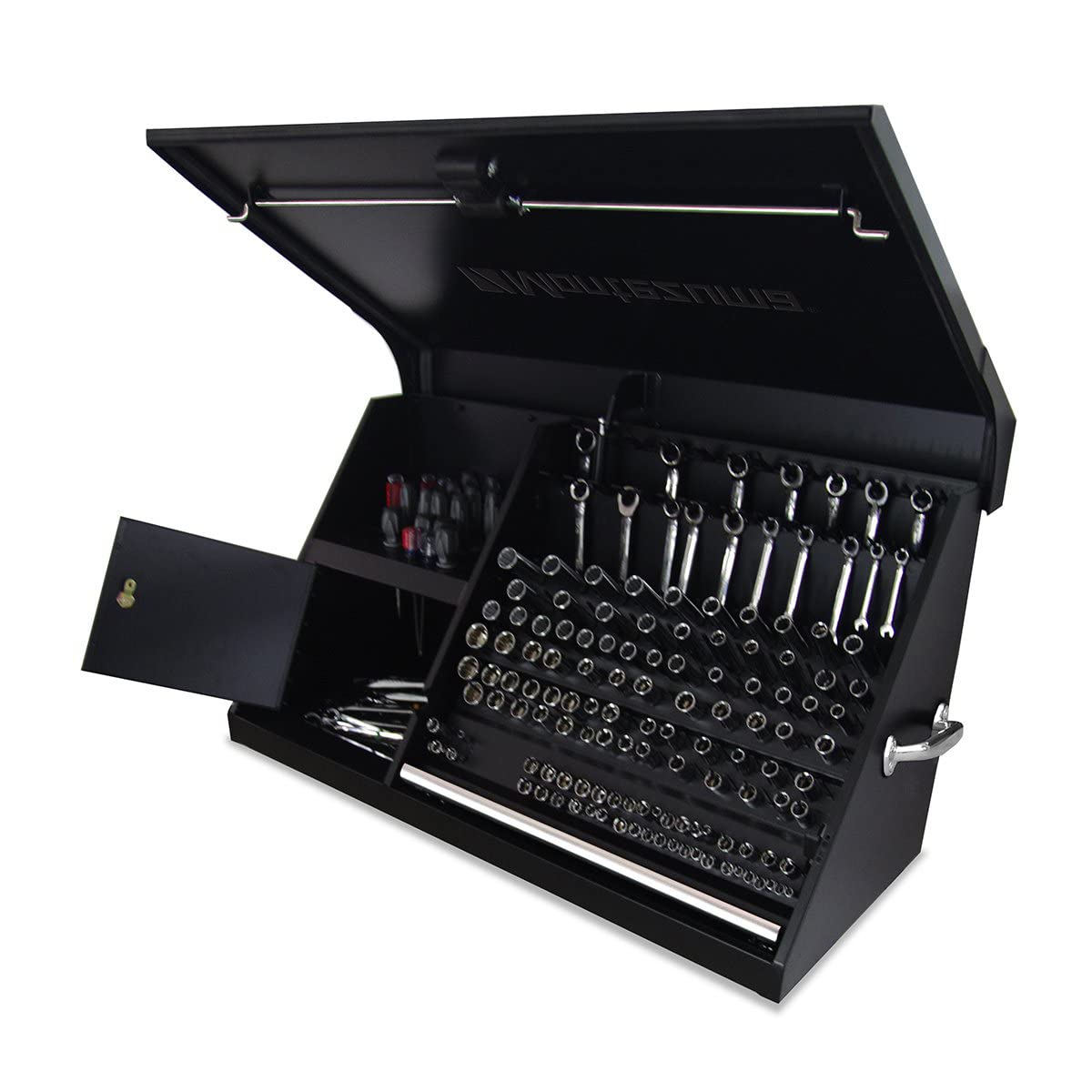 Montezuma DX411B 41" x 18" Heavy Duty Steel Triangle Toolbox (steel, black)