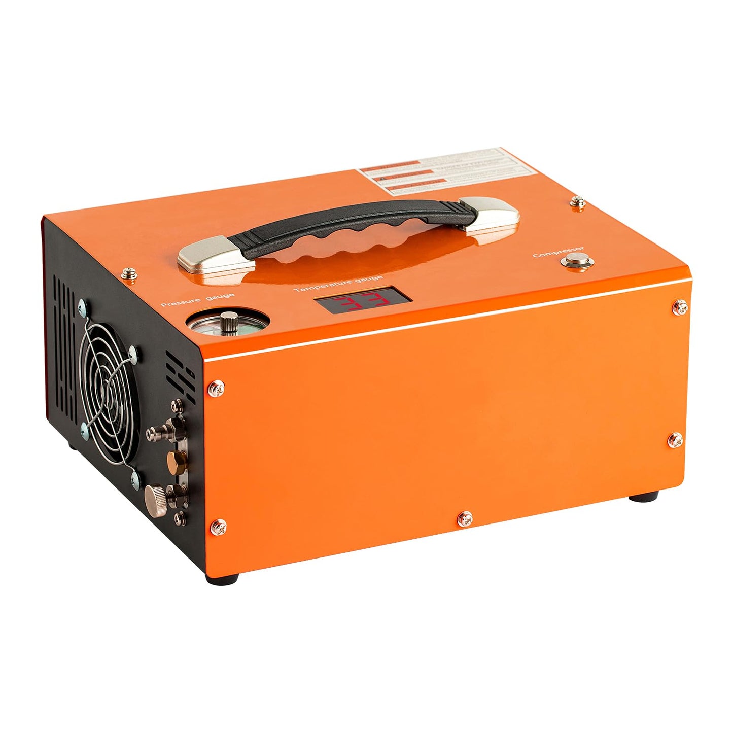 PCP Air Compressor 4500Psi/30Mpa, 300W Oil-Free Fast Fill Pump with Auto Shut-Off, Dual Power 12V DC & 110V AC, Built-in Fan, Portable Air Pump Paintball, Air Rifle, Airguns HPA Tanks