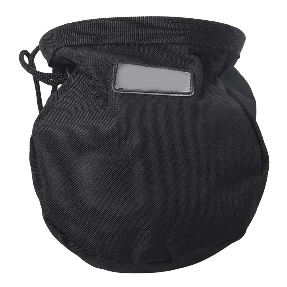 Chalk Bag with Adjustable Waist Belt – Durable Oxford Cloth Climbing Chalk Pouch for Rock Climbing, Gymnastics & Fitness Training (Black, 16x16x6cm)‌