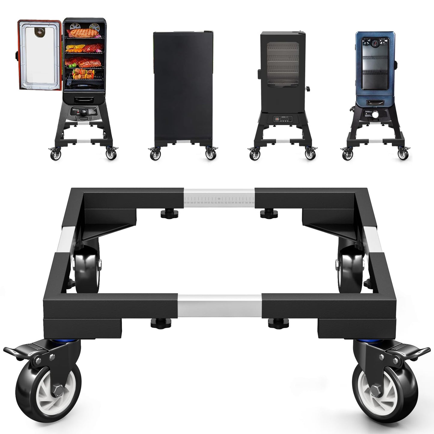 LYUND Heavy Duty All Steel Smoker Stand with 5 Inch Casters Wheels, for Vertical Electric Smoker&Digital Electric Smoker Universal Mobile Base