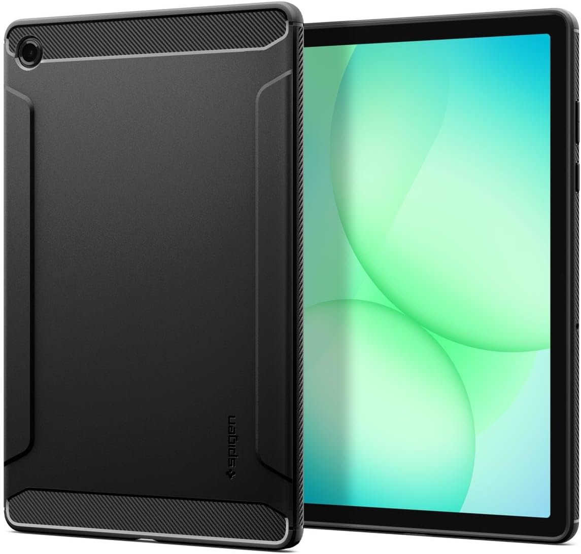 Spigen A11+ (2025), for Galaxy Tab Plus Case Rugged Armor Slim Protective Case with Carbon Fiber Design and Air Cushion