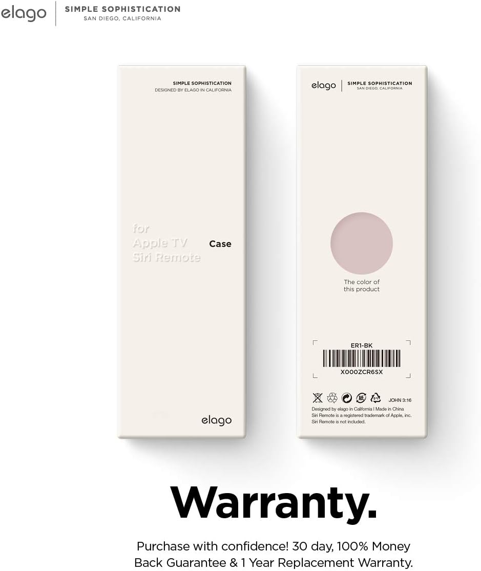elago R3 1st Protective Case Compatible with Apple TV Siri Remote Generation (Sand Pink) - Extra Protection, Durable