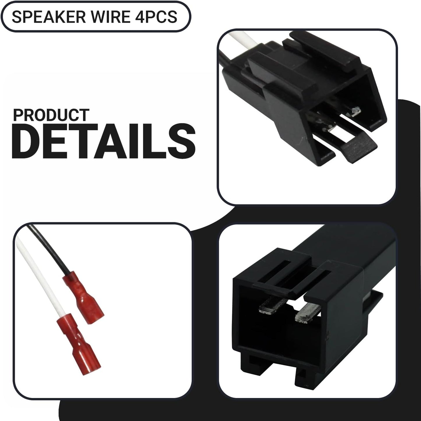 YYTQP 4 72-6512 1500 PCS Door Speaker Wiring Harness, Audio Speaker Wire Cable Compatible with Select Ram Dodge Durango