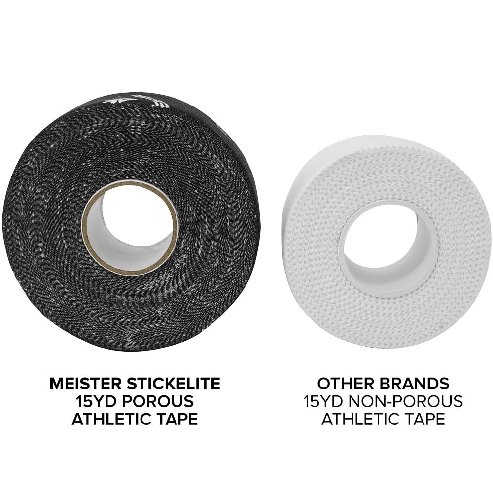 Meister StickElite Professional Porous Athletic Tape - 15yd x 1.5" - Black - 1 Roll