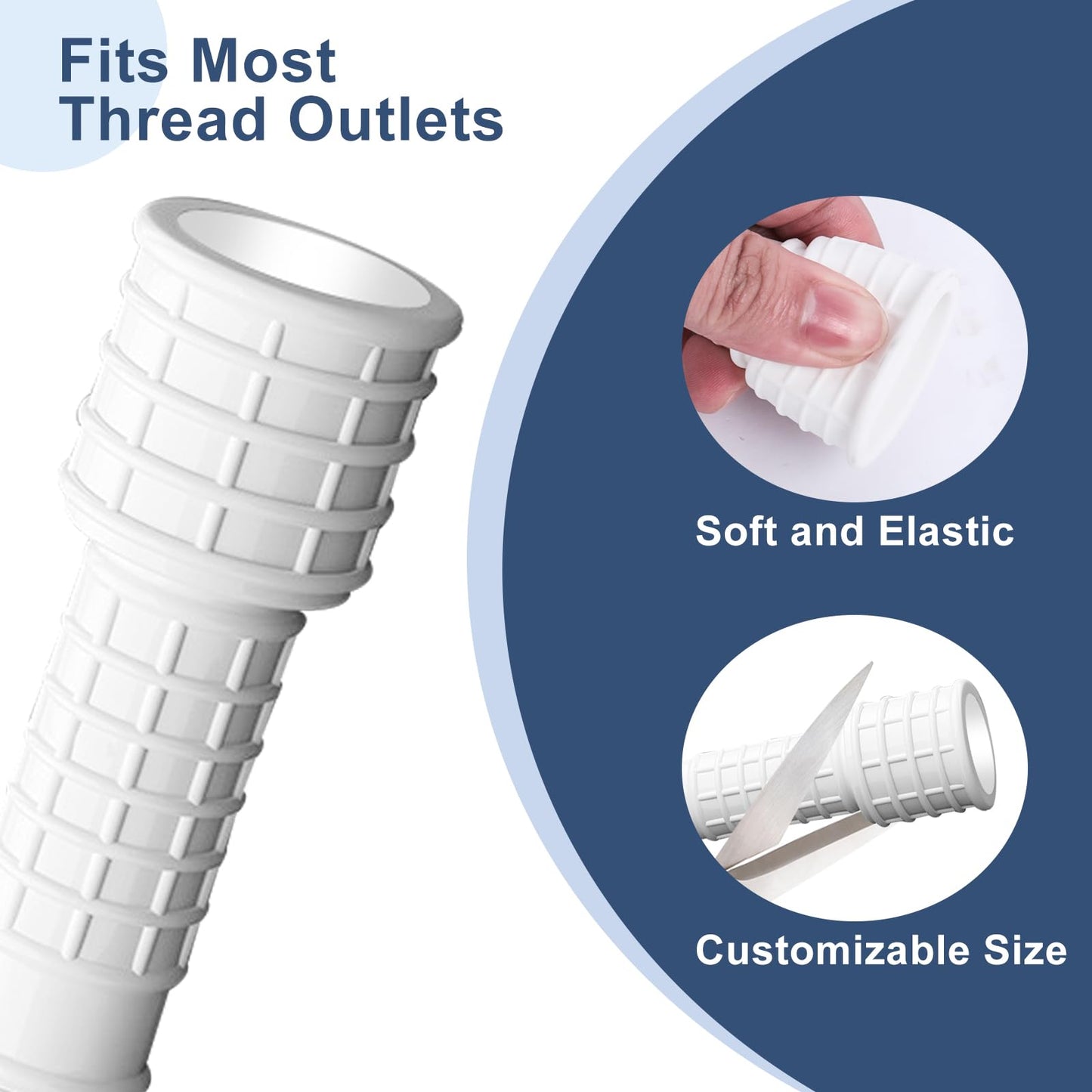 Universal Dehumidifier Drain Hose 10 Feet Air Conditioner Hose with Cut-Table Rubber Adapter Connect Clamp and Teflon Tape, Drain Pipe for Dehumidifiers, Air Conditioners