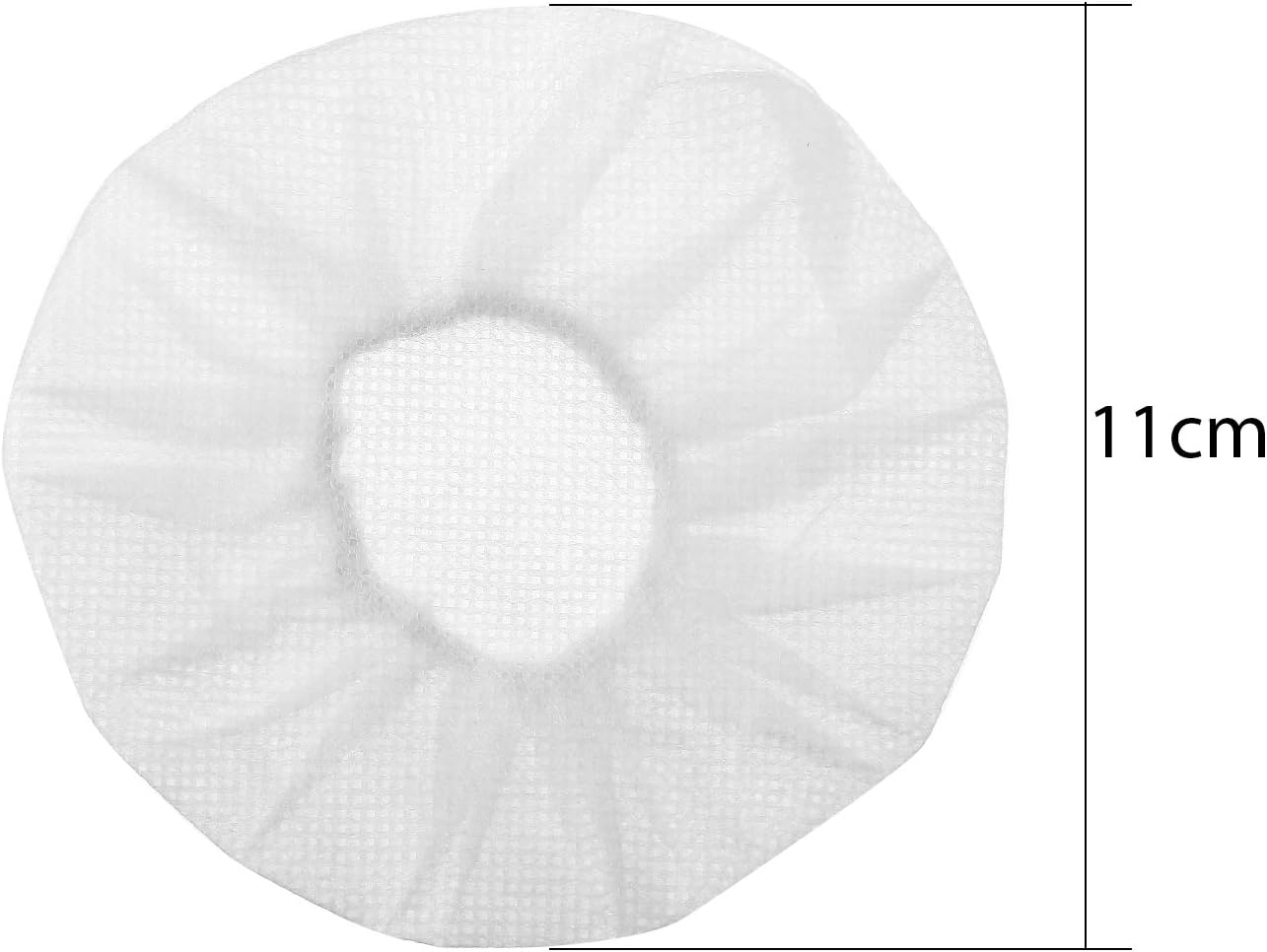BBTO 100 Headphones(11 cm,White) Pieces Headphone Ear Covers Disposable Earphone Sanitary Non-Woven Stretch Earpad