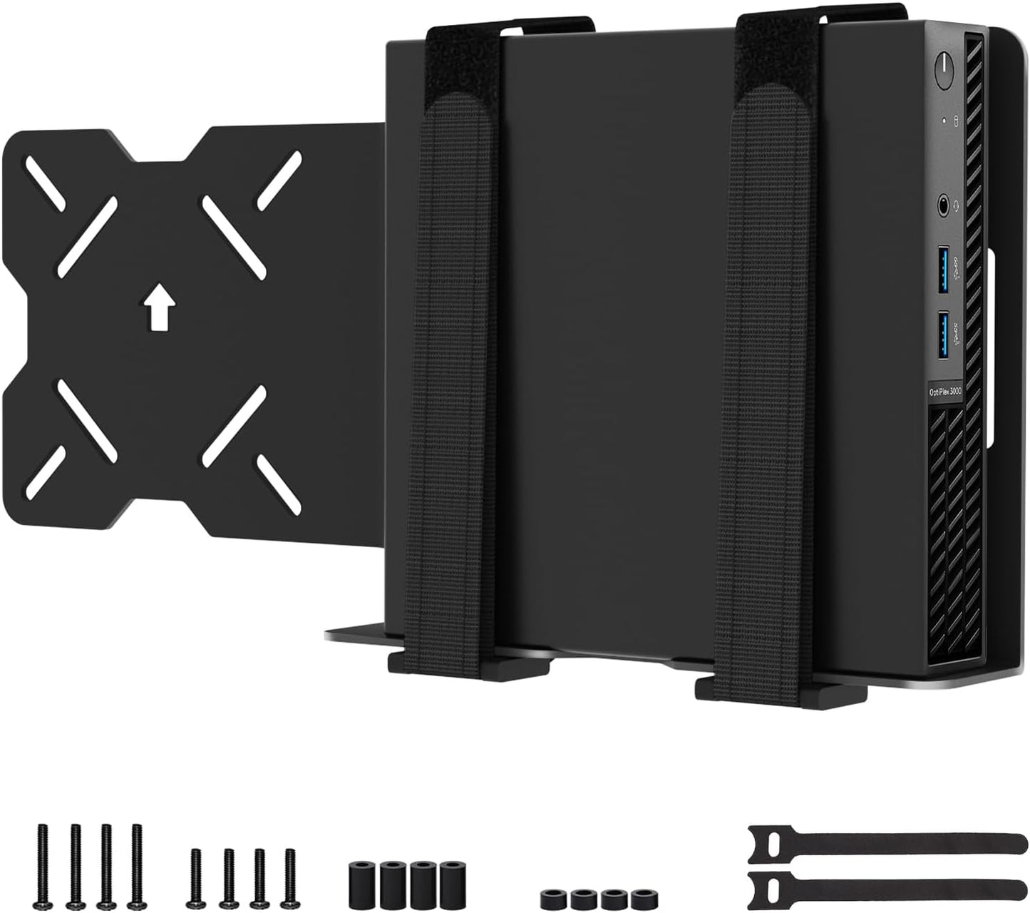 Bedycoon Universal Small Device VESA Mount can Connect VESA Arms, Adjustable Strap for MFF, Small Computers, Modems