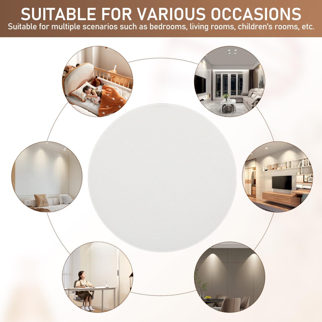 2pcs 7 Inch BESPORTBLE Lamp Shade Diffuser Round Recessed Light Cover for Ceiling Lamps Anti Glare Softener for Nursery