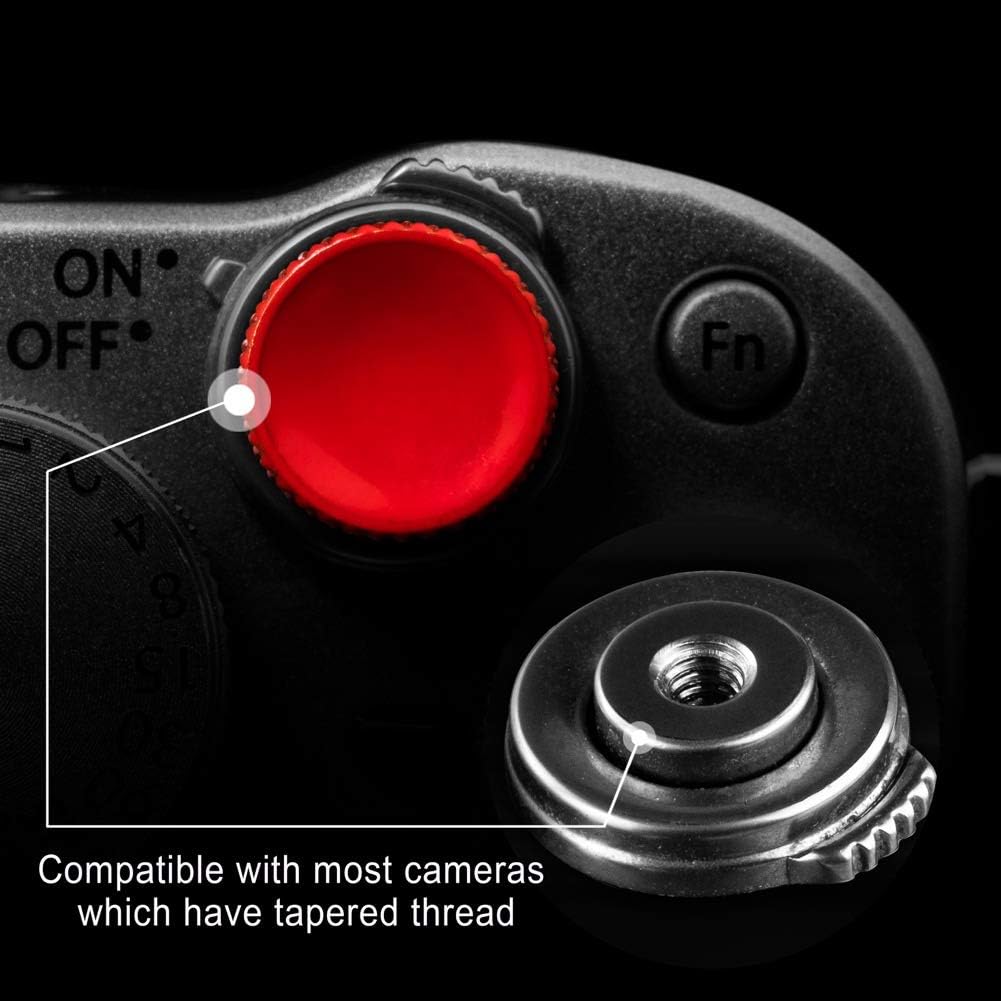 (2 Pack/Red) Camera Shutter Button Upscale and Delicate Soft Shutter Release Button