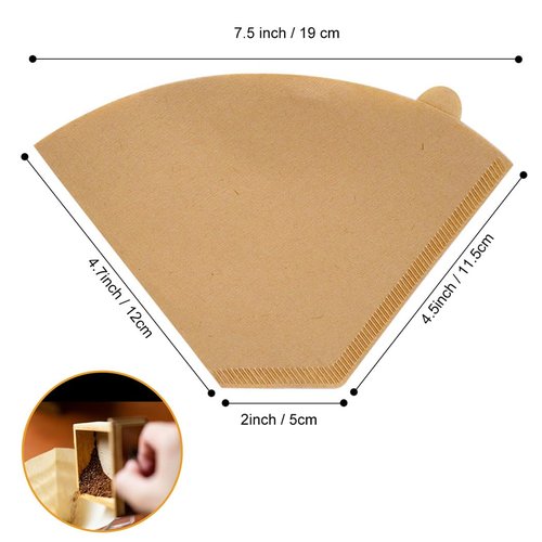 Coffee Filters #4, Coffee Filters 4 Cone Paper, Unbleached, Brown, 8-12 Cup, Number 4 Coffee Filter, 100 Count