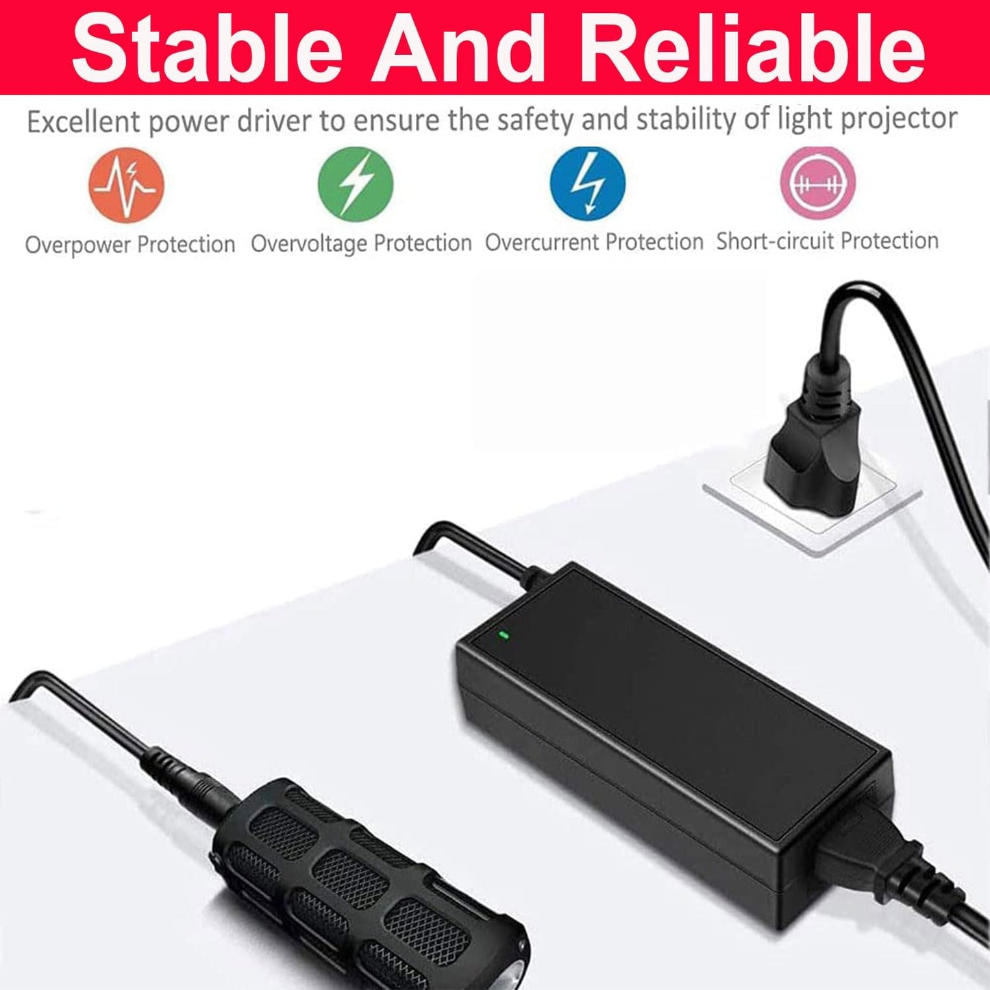 HAASHADA 24V 100-240V 24V 12A 288 Power Supply, Power Transformers, AC to DC Power Supply LED Adapter, Watt Max