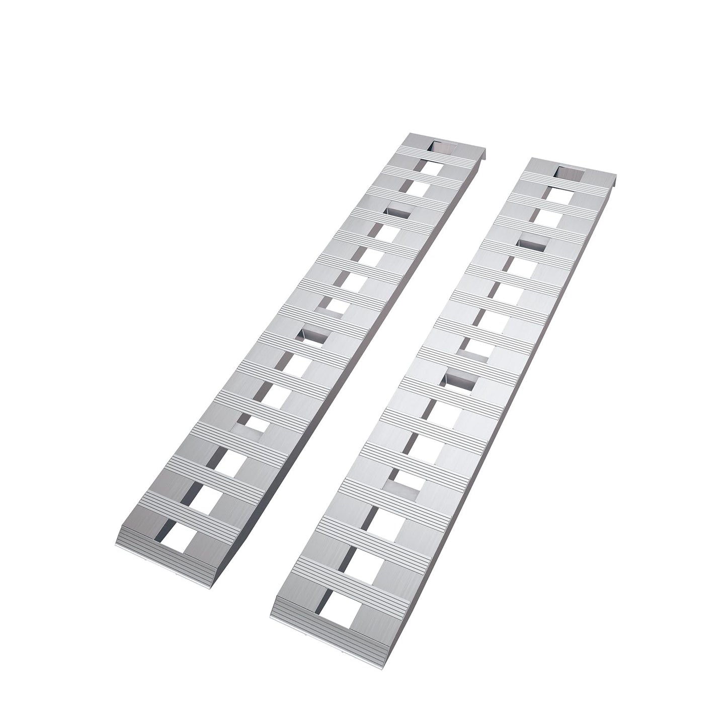 Aluminum Trailer Ramps, 6000LBS Capacity Heavy-Duty Loading Ramps for Bike, Motorcycle, Tractor, ATV/UTV, Trucks, Auto Hauler- with Knife & Hook Ends, 2pcs (84 X 14 Inch)