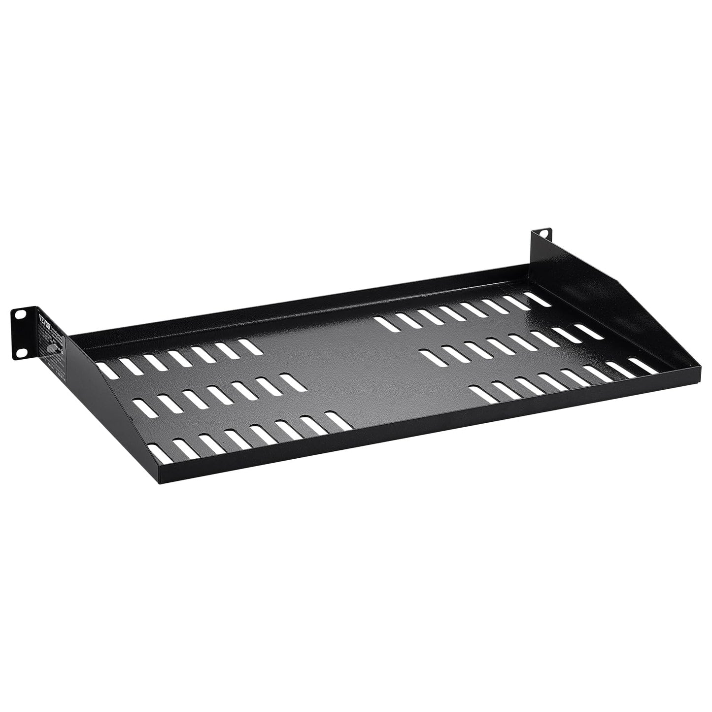 VEVOR 2PCS 1U Server Rack Shelf, Universal Vented Rack Mount Cantilever Tray for 19 inch Network Equipment Rack & Cabinet, 10" Deep Rack Mount Shelf, Weight Capacity 50 lbs Wall Mount Rack Shelf