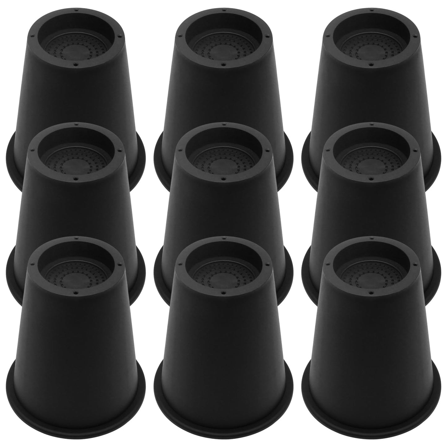 HANIHUA 9 Pack Bed Risers Furniture Risers 6 inch Heavy Duty, Bed Lifts Risers for Table, Couch, Desk, Chair Legs, Refrigerator, Bed Frame Risers Supports Up to 3,300 Lbs