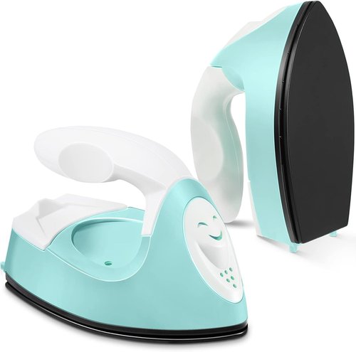 Honoson Mini Craft Iron - Portable Tiny Heat Press for DIY Projects | Mint Green, 3.93 x 2.36 x 2.76 in