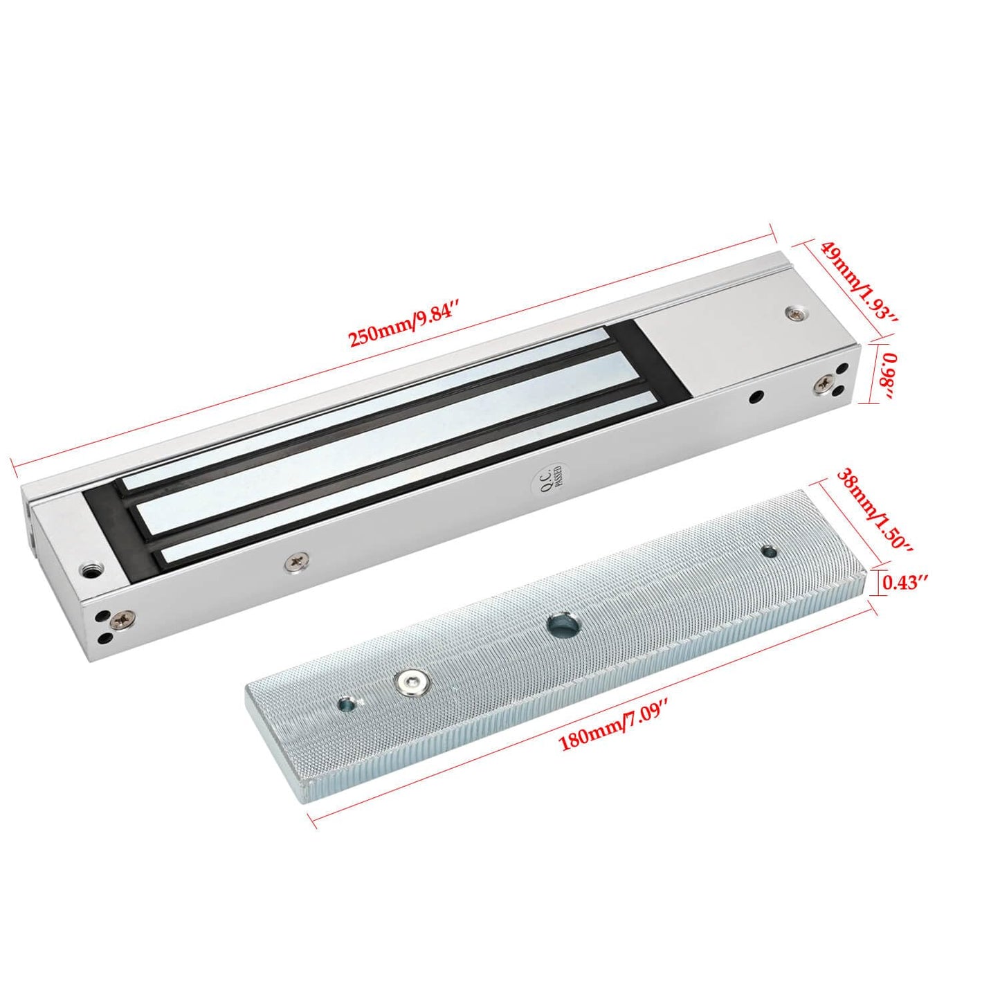 Door Access Control System Kit, IP68 Waterproof Keypad Door Access Device with 280KG/600lbs Magnetic Lock, Fingerprint + Password + RFID 125KHz ID Card Reader, Metal Exit Button