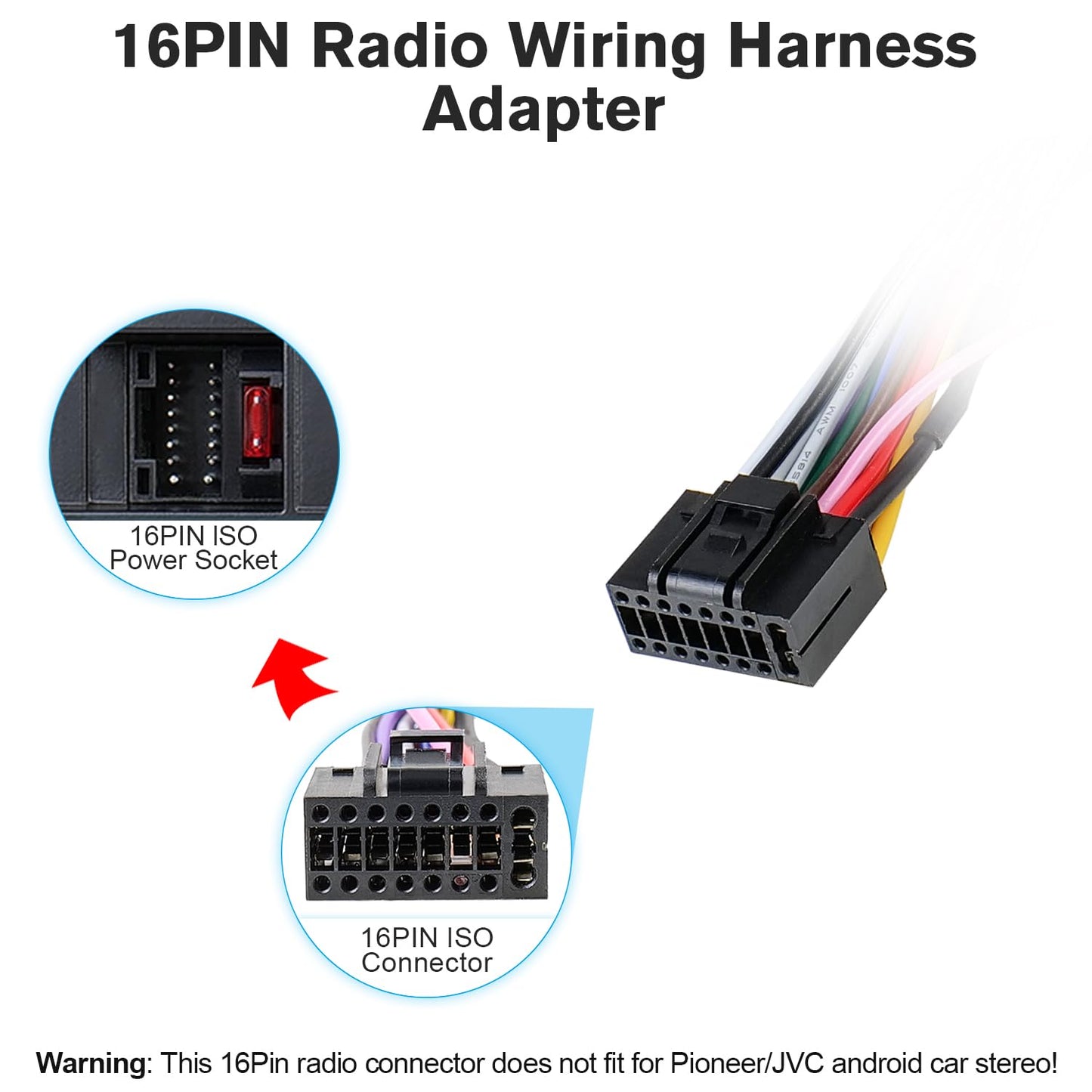 16PIN-24PIN F-150 F-250 F-350 Stereo Wiring Harness Compatible with Ford Expedition Escape Explorer Mustang Lincoln