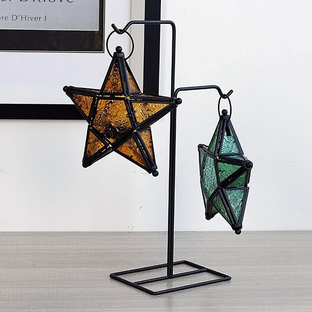 Star Hanging Decor - Moroccan Lantern Candle Holder for Home & Outdoor Weddings | Green