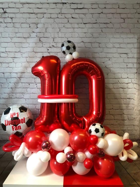Red Number 12 Balloon - 40 Inch 12th Birthday Decoration for Boys & Girls Party Supplies