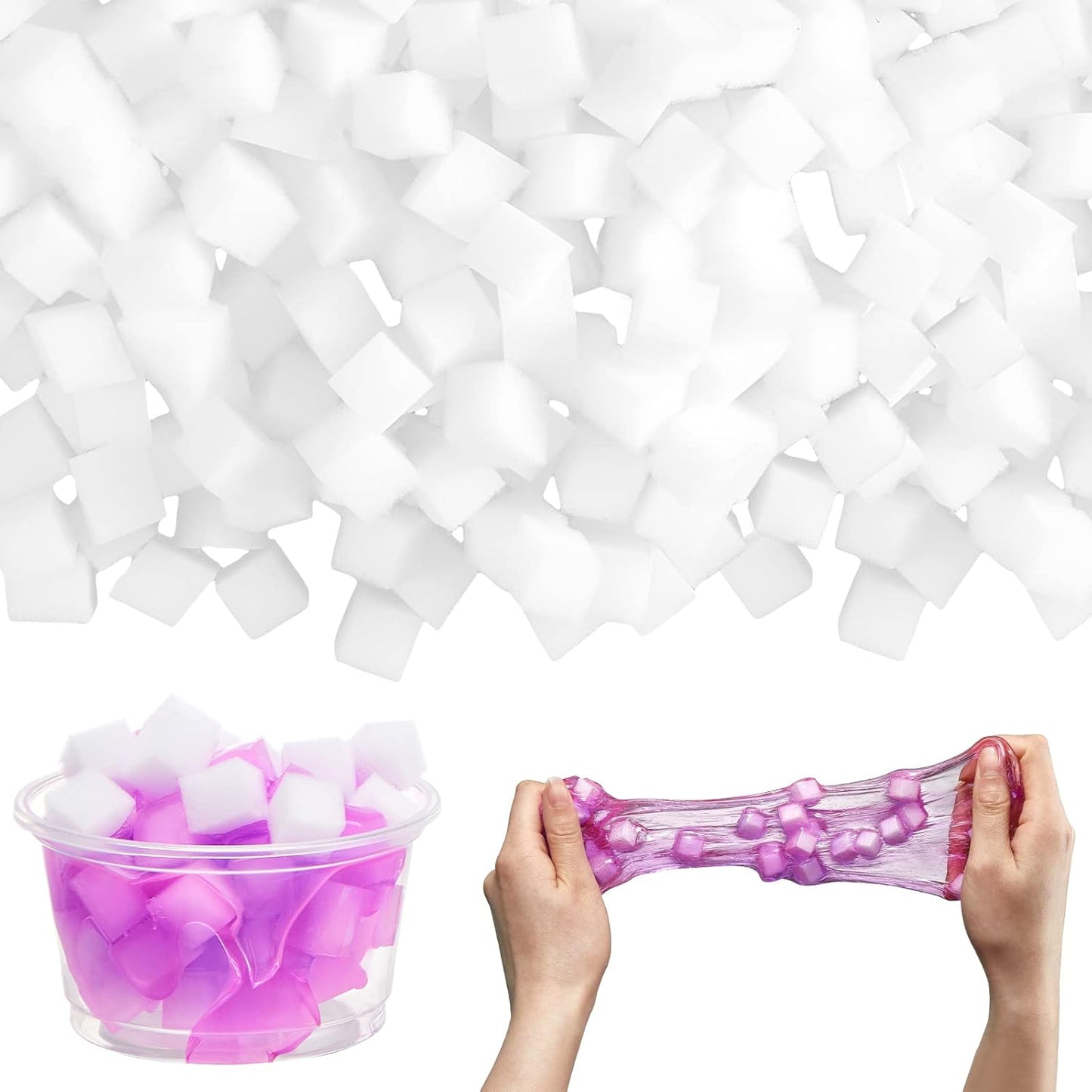 Skiennix 400 Pcs Jelly Cube Charms - Colorful DIY Art Accessories for Kids