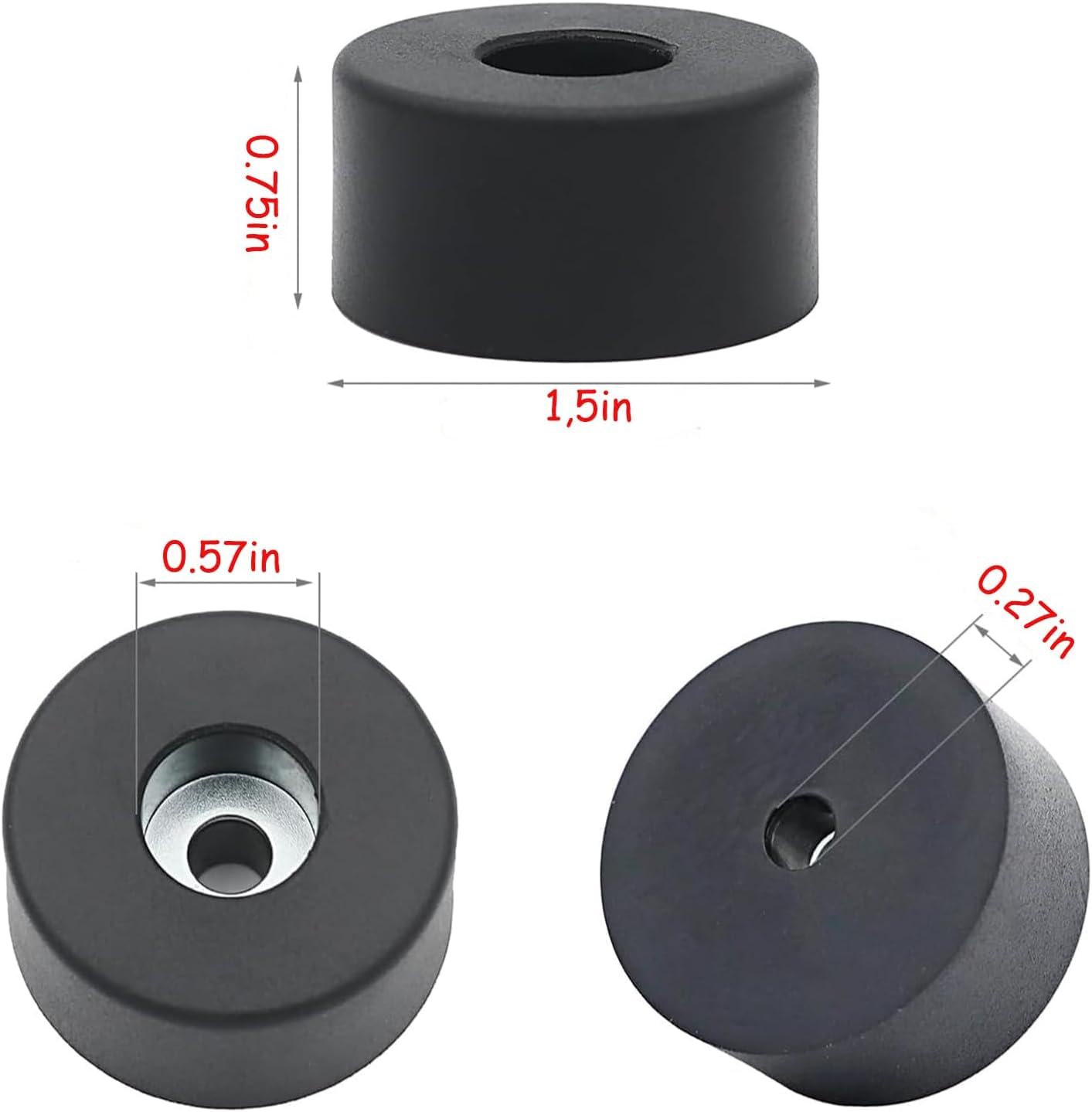 8PCS 192310GS Anti Vibration Rubber Feet with Nuts & Washers - Air Compressor Isolation Pads Compatible with Coleman Powermate 094-0026, Sanborn E106661, Replaces for Briggs & Stratton 192310GS