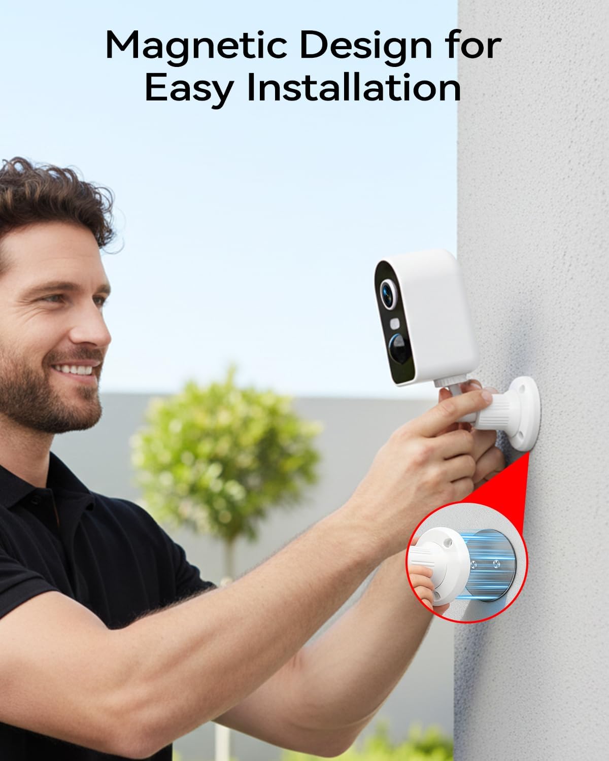 KKB 2K 2.4G iCam365 2 Security Cameras Wireless Outdoor, Magnetic Mount, WiFi Battery Powered Camera for Home Security
