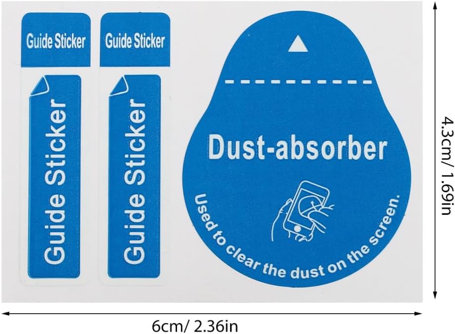 Uonlytech LCD Screen Cleaning Decals - 600 Pcs Portable Dust Removal Stickers for Phones & Tablets