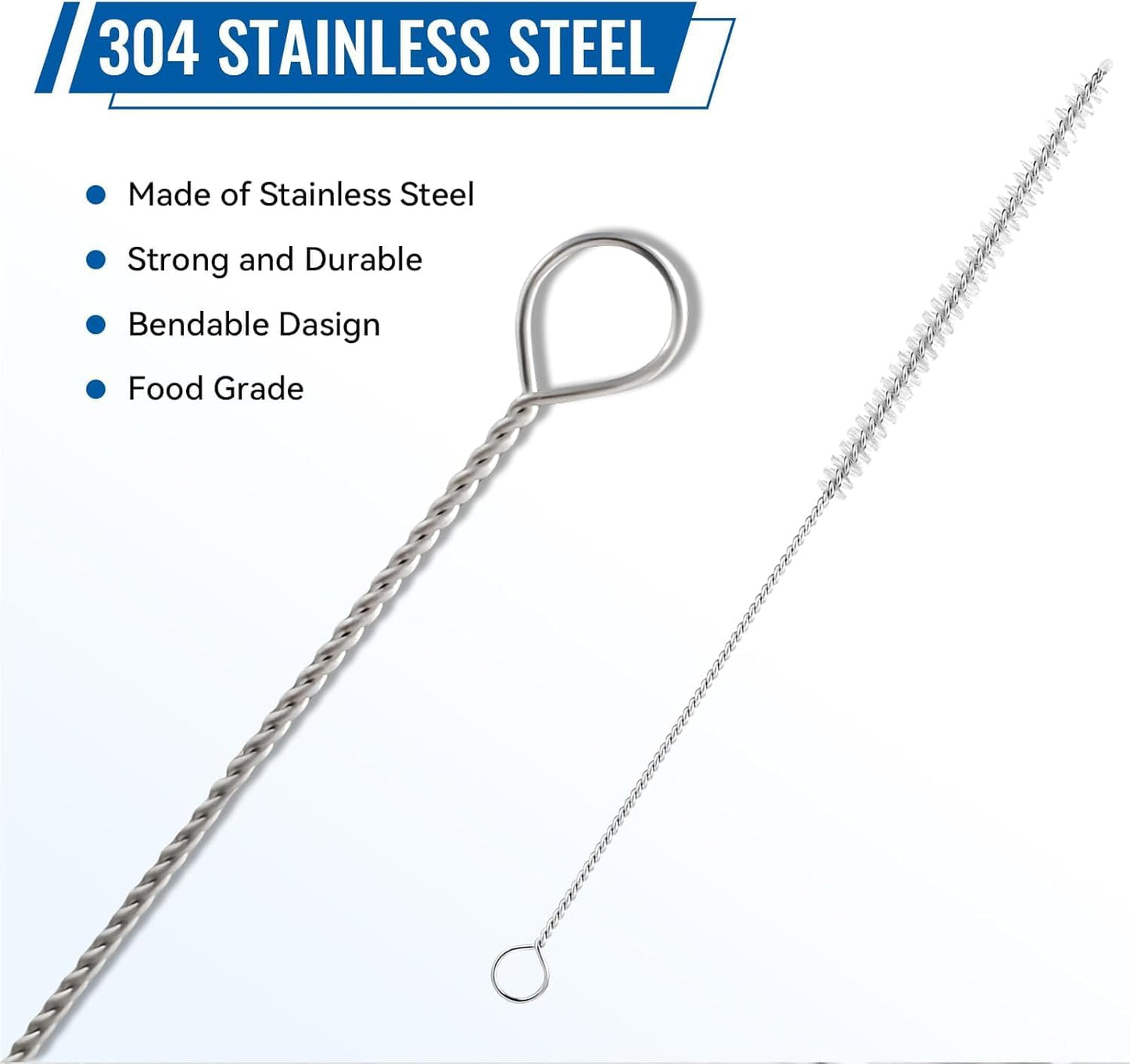 Replacement Straws Compatible with Tervis Clear & Colorful Lidded 24oz,Reusable Plastic 6Straws and 1Brush Compatible with Tervis Tumbler 24 oZ with lid,Clear Transparent Straight Drinking Straws