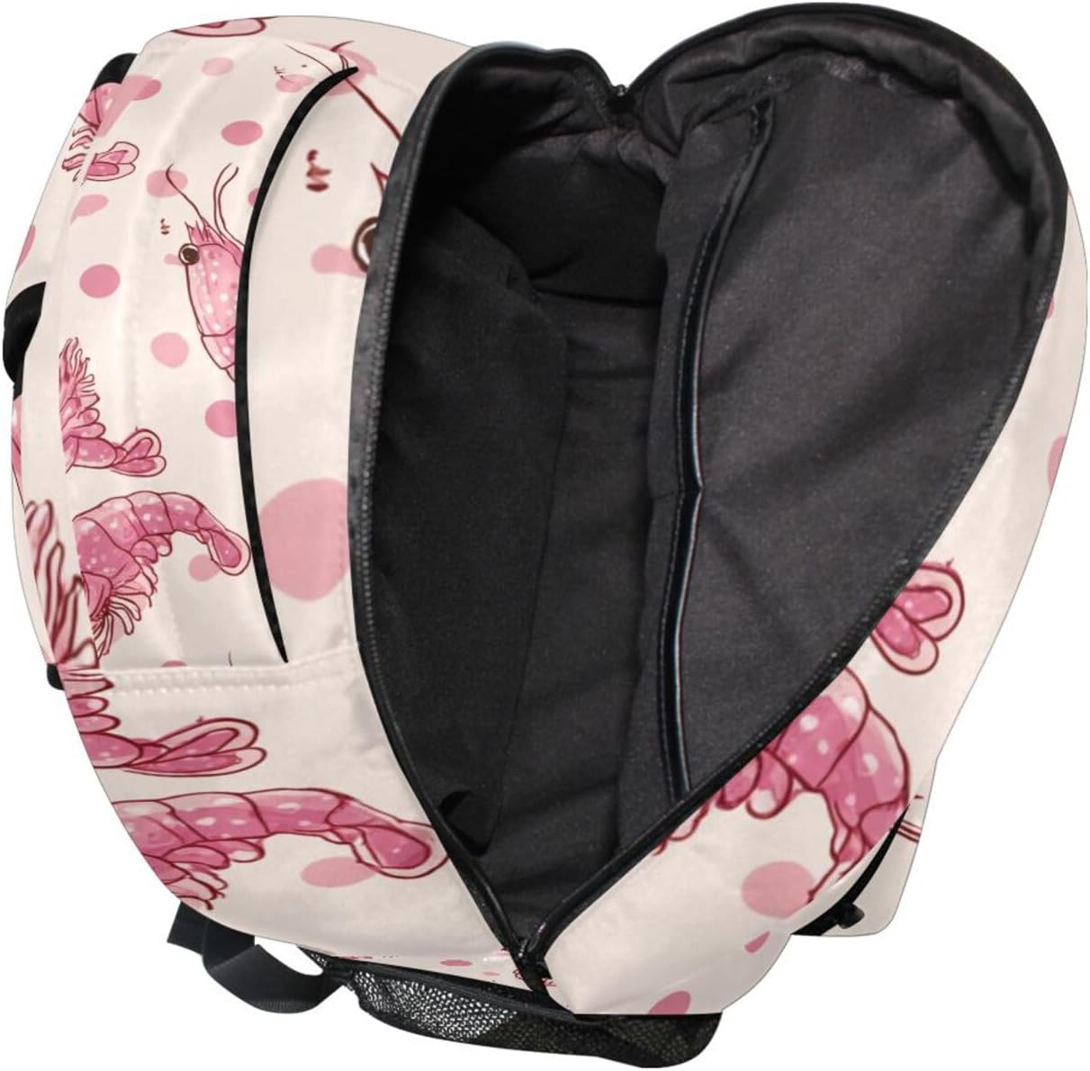 Krafig Backpacks Backpack Daypack Cartoon Retro Shrimps Dots Boys Girls Kids School Bookbag, School Bag Travel