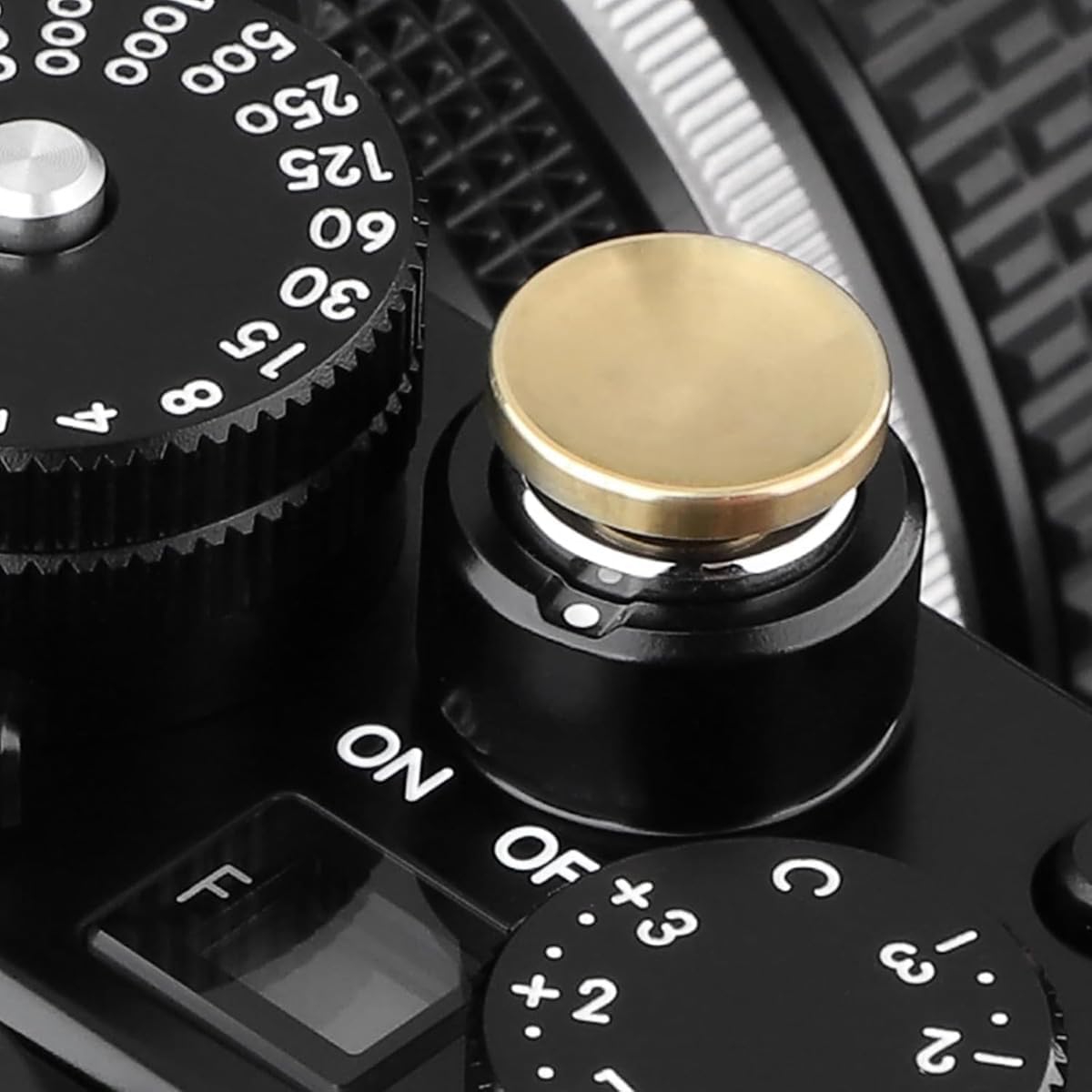 ZYAMY 2PCS Exquisite Brass Concave Shutter Release Button DSLR Camera Release Slot Compatible Anti Drop Button Screw