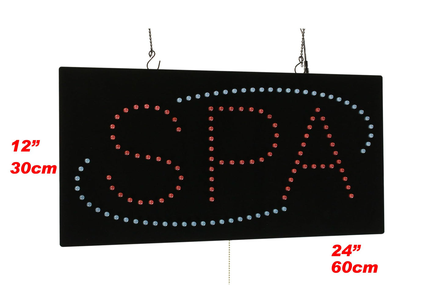 SPA Sign, 24"x12", 60x30cm, TOPKING, LED, Neon, Florescent, Signage, Signboard, Display, Billboard, Screen, Grand Opening, Gift