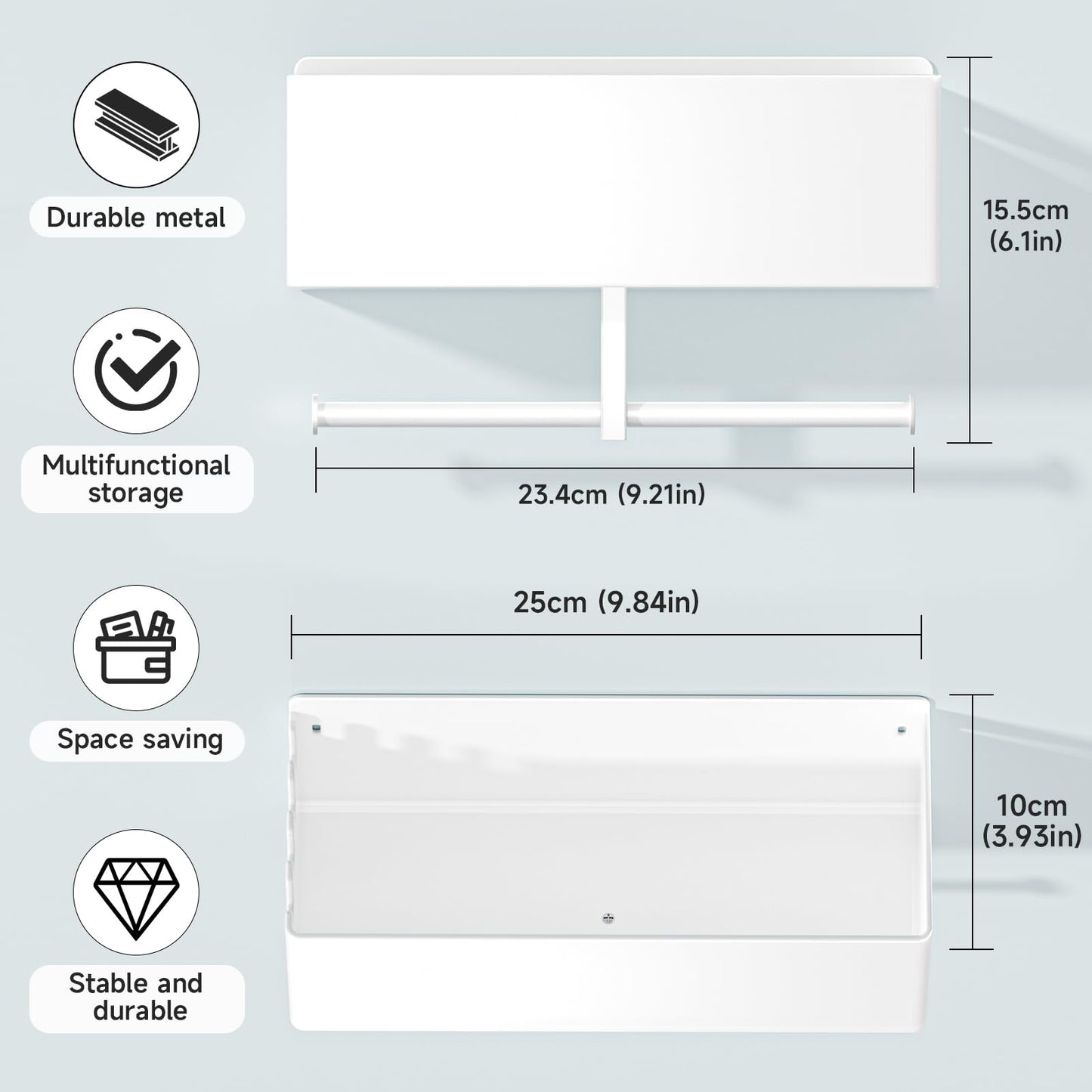 Home Gym Wall Storage, White Resistance Bands Rack Hanger Metal, Wall Mounted Fitness Bands Holder, Multi-Purpose Heavy Duty Workout Gym Storage Rack for Resistance Bands, Straps, Jump Ropes (White)