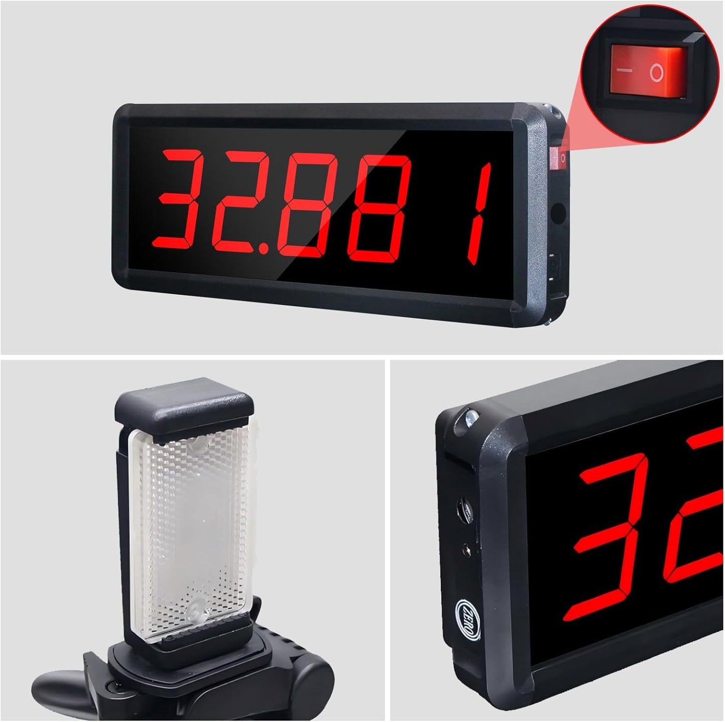 Ousmile Wireless Laser Timer for Sprints, Laser Sprint Timer System for Track 40 60 Yard Dash, Race Clock Stopwatch for Running Speed Tranning(1 Set, High Stand)
