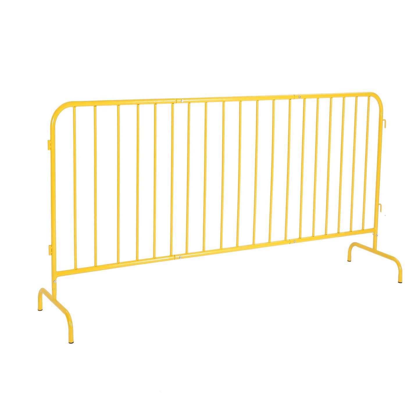7.5FT Heavy Duty Galvanized Steel Interlinked Safety Barricade – Removable Feet, Portable, Weather Resistant Barrier for Crowd Control, Events, Construction, Facility Security