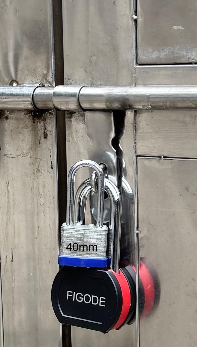 FIGODE® Large Sturdy Steel Locks with 60 Same Keys, Heavy Duty Padlock, 2-3/4" Wide, 2.7" Long Shackle Locks for Door, Gate, Storage, Fence, Shed, Latch. 30 Pack Keyed Alike
