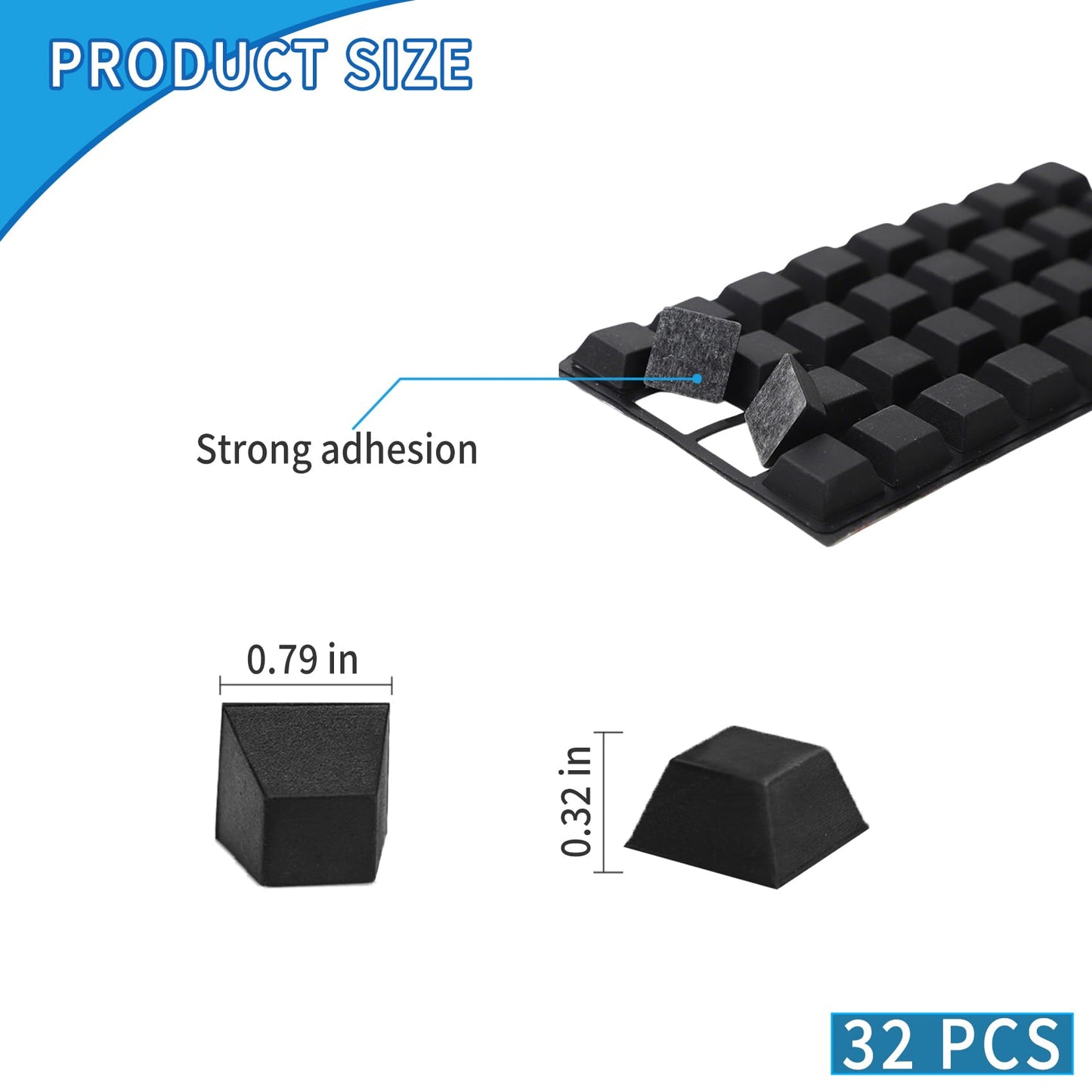 VBHHY 32 Pcs Adhesive Rubber Feet for Electronics, Rubber Bumpers self Adhesive