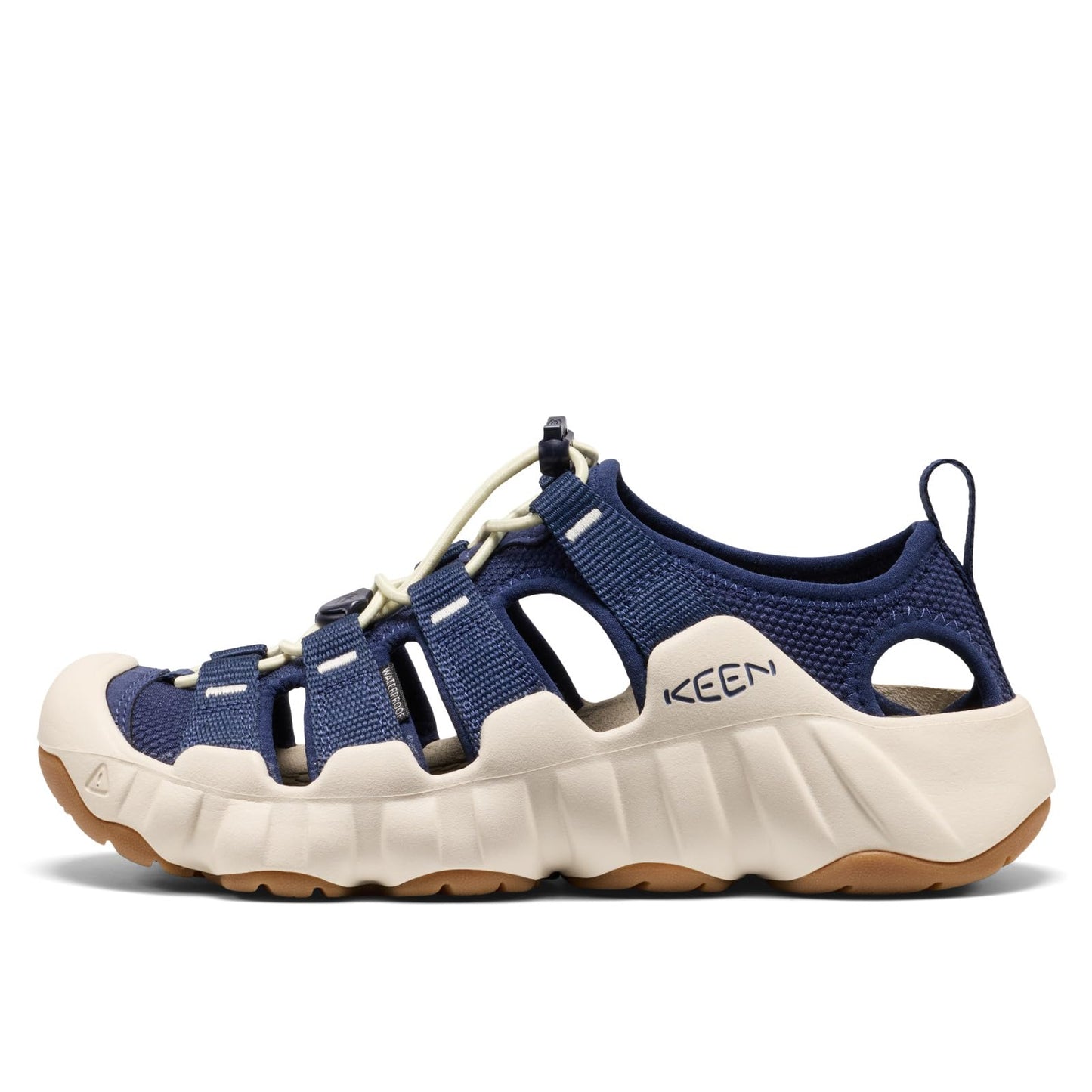 KEEN Women's Hyperport H2 Breathable Easy On Comfortable Hiking and Water Sandals, Naval Academy/Wax Yellow, 6