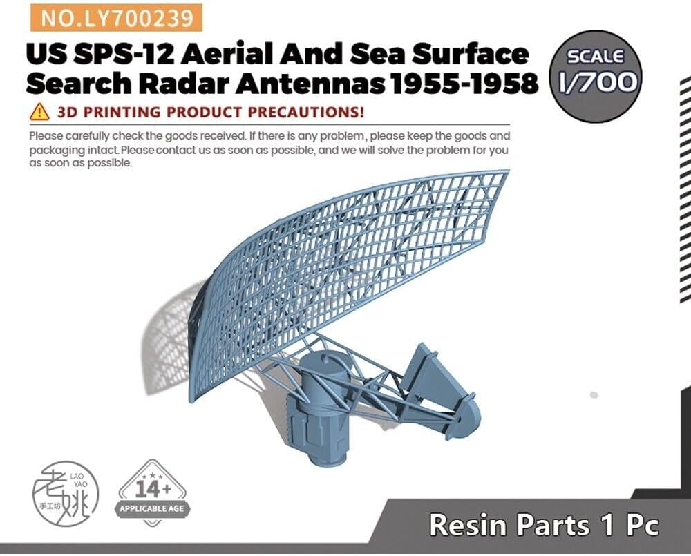 1/700 SPS-12 1955-1958 MRY-SFW Model Upgrade US Navy Air and SEA Surface Search Radar Antenna Navy Model Kit