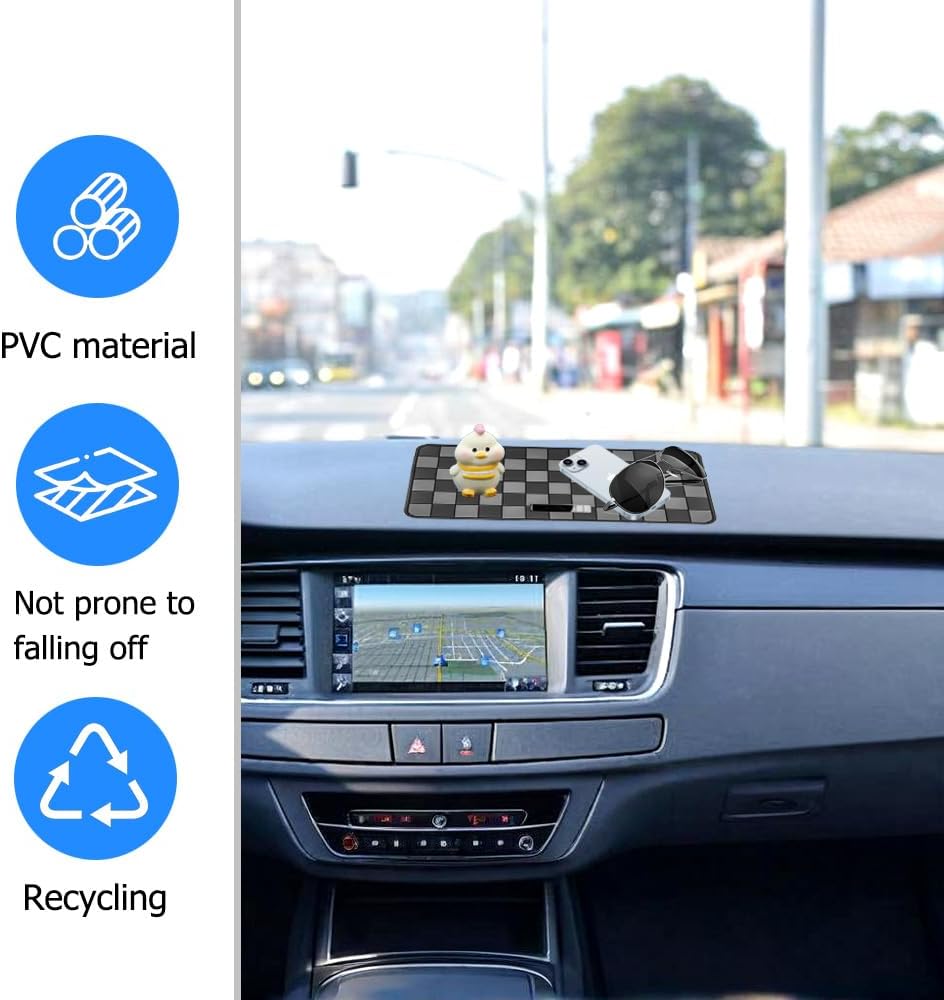 Anti Slip Car Dashboard Pad, Automotive Interior Accessories,PVC Car Dash Gripping Mat Suitable for Placing Mobile