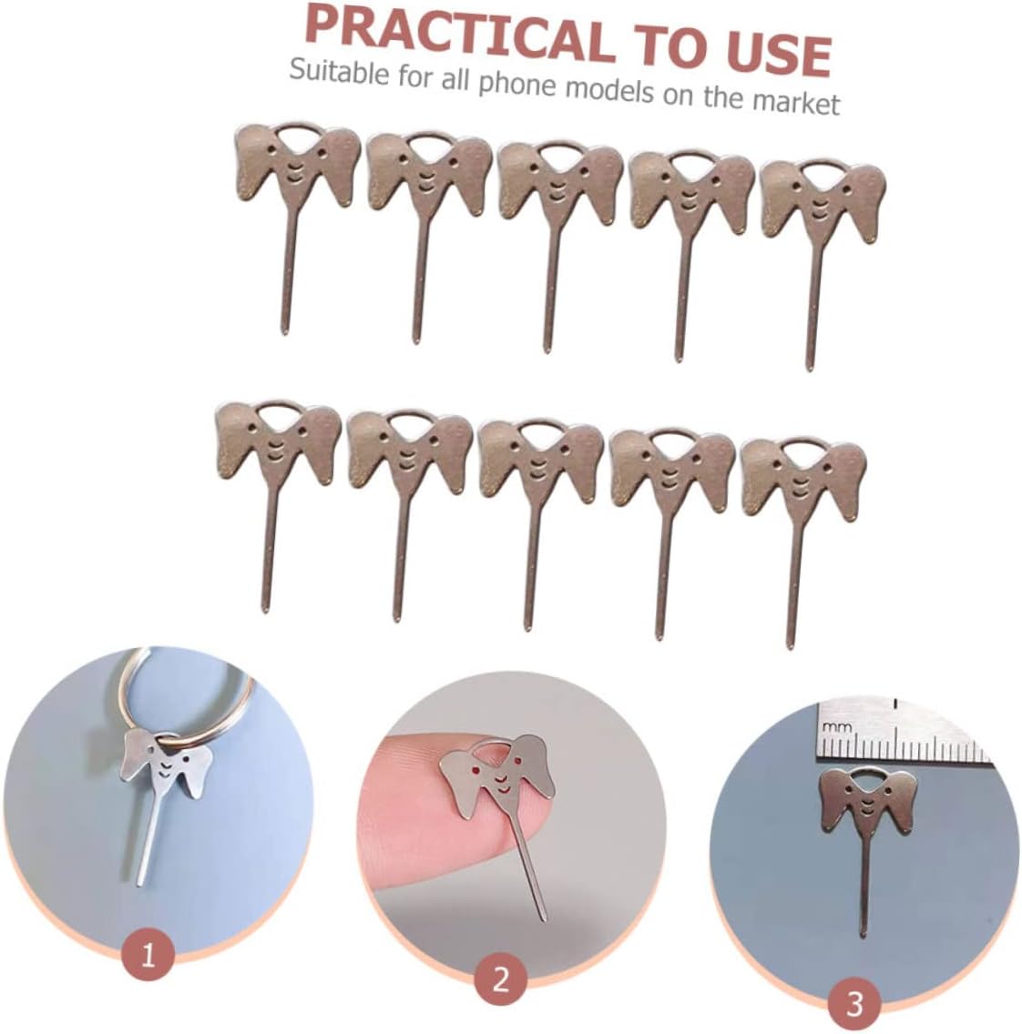 40pcs HOMSFOU Sim Card Ejector Needles Phone Sim Tray Remover Tool for Smartphones Compatible Models Easy to Use