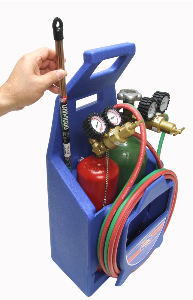 Uniweld KC100P Centurion Weld, Braze Outfit with 511 Plastic Carrying Stand brass, copper, blue