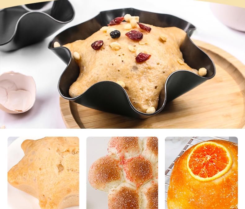 Skiennix Nonstick Taco Shell Bowl Set - 4 Large Carbon Steel Tortilla Makers for Baking & Frying