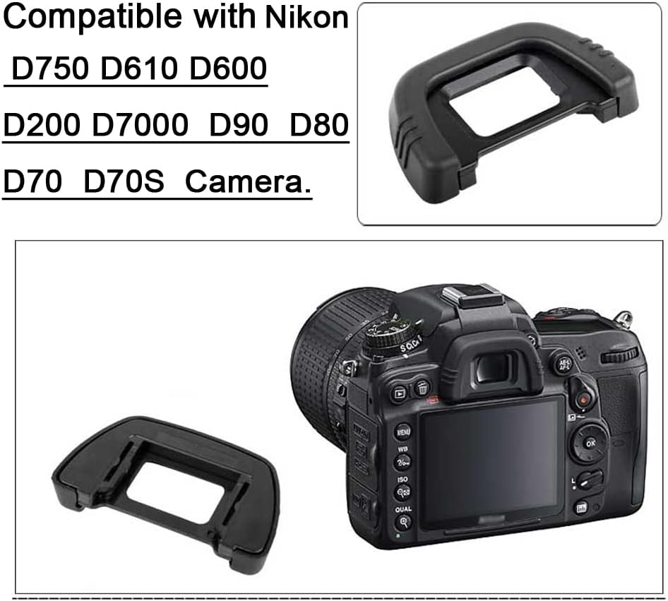 FANZR DK-21 D750 D610 D600 D200 D7000 D90 D80 D70 D70S (2 Pack) Eyecup Eyepiece Viewfinder Compatible for Nikon Camera